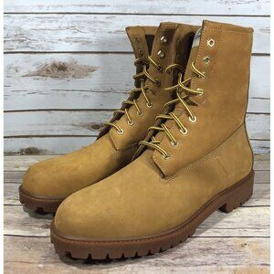 NEW Vintage Cedars USA Leather Combat Wheat Boots Mens Size 12 Lace UP 8 Eye